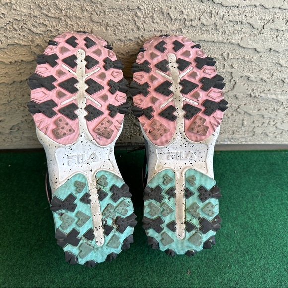 Fila Pink and Teal Chunky Sneakers - Picture 6 of 9